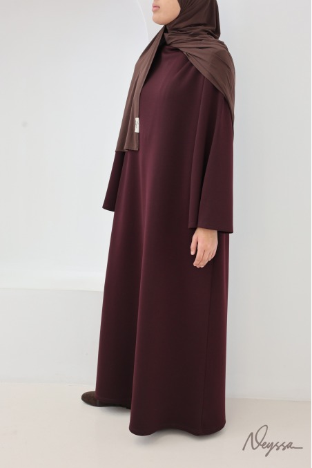 Robe longue col montant avec poches tissu doux Neyssa