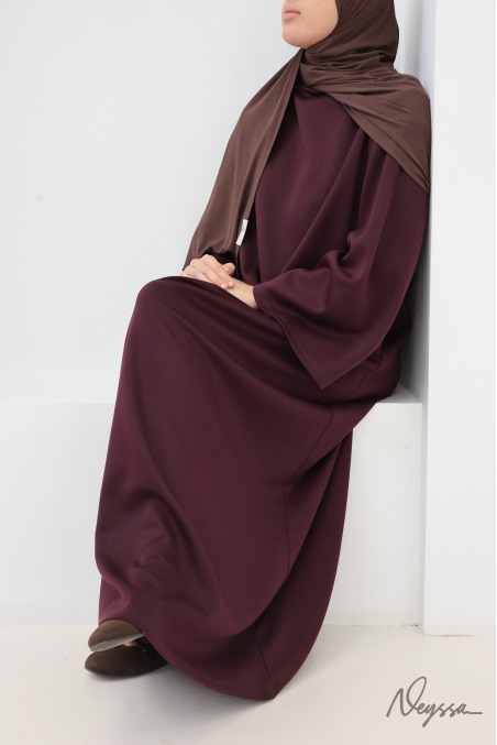 Robe longue col montant avec poches tissu doux Neyssa