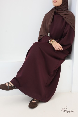 Robe longue col montant avec poches tissu doux Neyssa 2