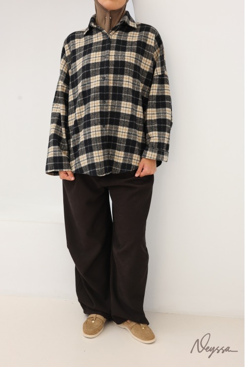 Oversized Checkered Lumberjack-Style Overshirt
