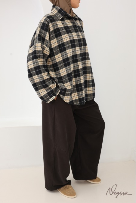 Oversized Checkered Lumberjack-Style Overshirt