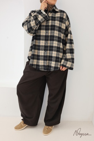 Oversized Checkered Lumberjack-Style Overshirt