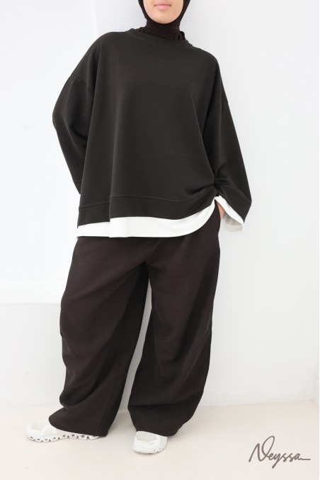 Asymmetrisches Oversize-Sweatshirt für Damen aus Baumwolle von Neyssa