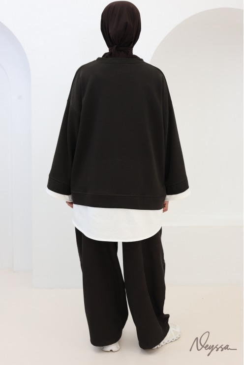 Asymmetrisches Oversize-Sweatshirt für Damen aus Baumwolle von Neyssa