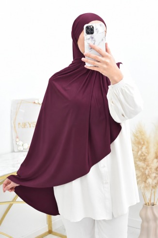 Hijab long rapide à enfiler modal coton, hijab léger