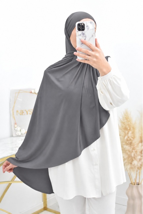 Langer, schnell anzuziehender Hijab aus Modal-Baumwolle