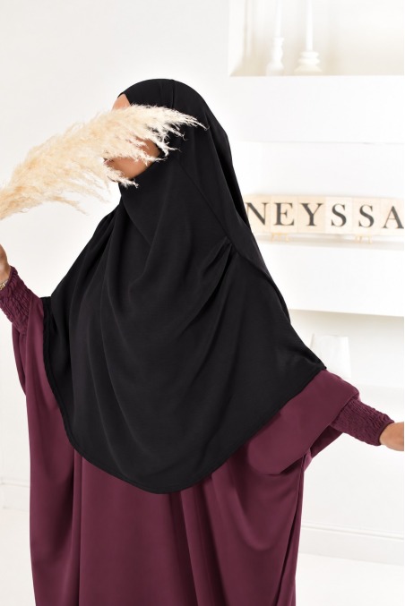 Lang fließender runder Khimar in billigem Jazz für muslimische Frauen