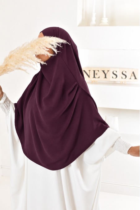 Lang fließender runder Khimar in billigem Jazz für muslimische Frauen