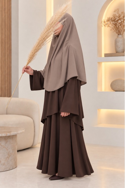 Long cheap fluid khimar for muslim women fast shipping