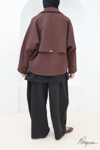 Women's Loose-Fitting Blazer with a Tailored Look and Zipper Closure 2