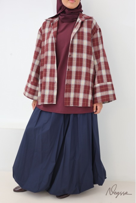 Neyssa Oversized Checkered Lumberjack-Style Shirt
