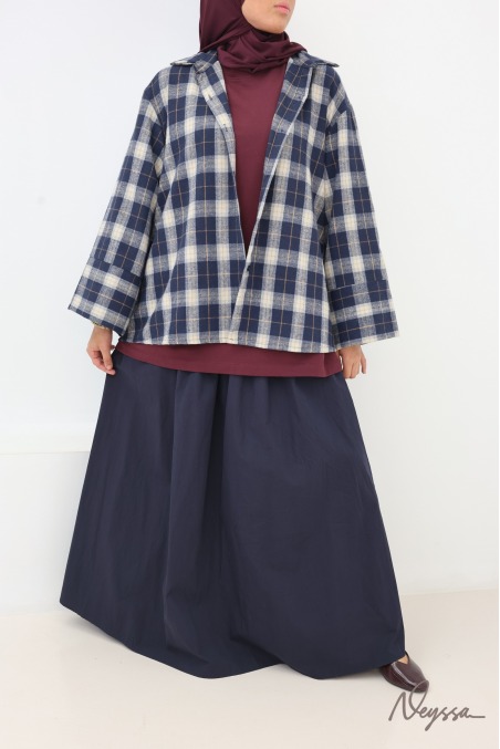 Neyssa Oversized Checkered Lumberjack-Style Shirt