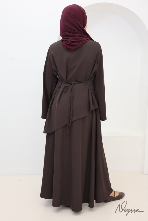 Chocolate Muslim Skirt and Top Set | Neyssa