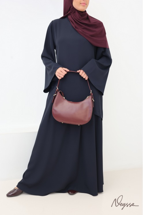 Navy Muslim Skirt and Top Set | Neyssa
