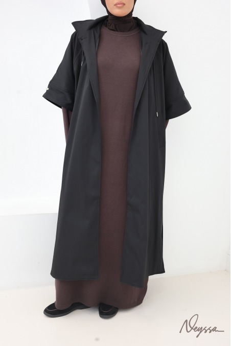 Chocolate Modest Sweater Dress and Poncho Set | Neyssa