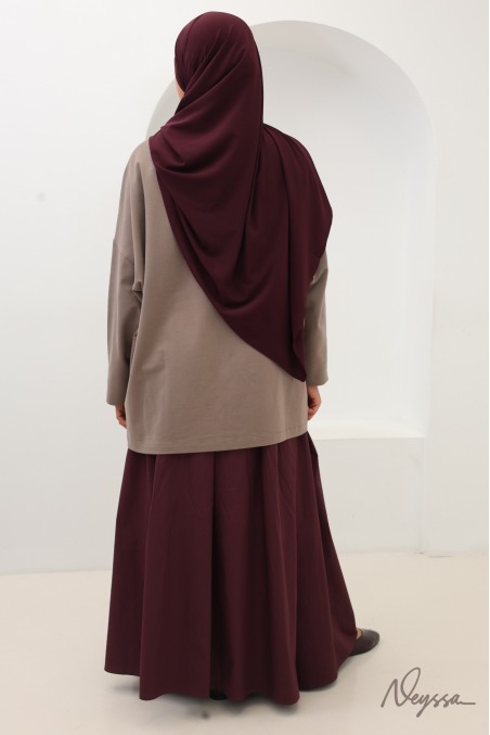 Hijab Sportbekleidung: Shirt Taupe halblang | Neyssa