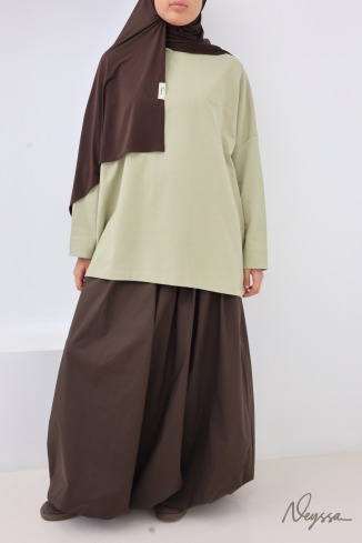 T-shirt sauge mi-long femme hijabi pour le sport | Neyssa 2
