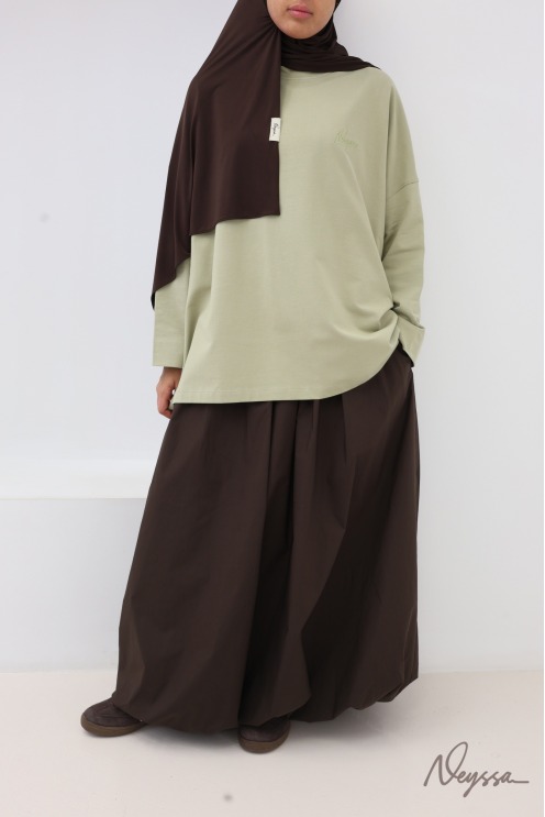 Sage Mid-Length Hijab Sportswear T-Shirt | Neyssa