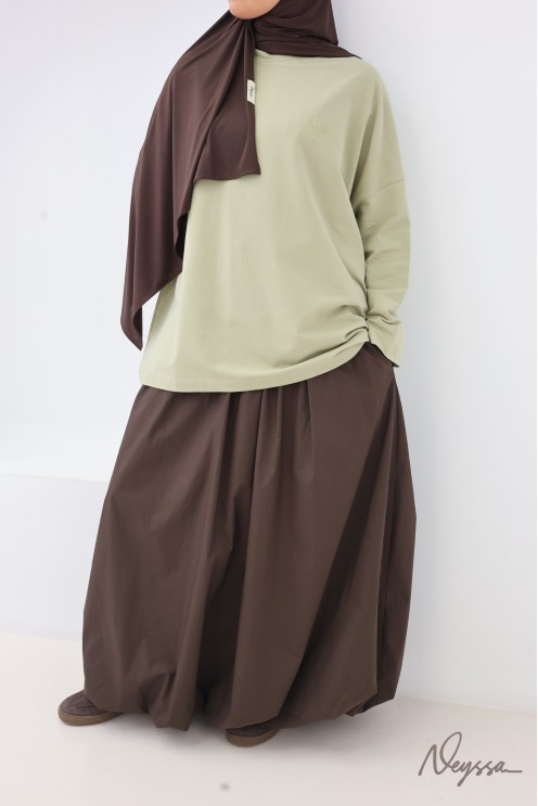 Hijab Sportbekleidung: Shirt Salbeigrün halblang | Neyssa