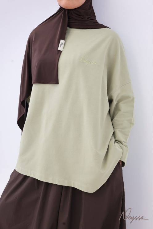 T-shirt sauge mi-long femme hijabi pour le sport | Neyssa