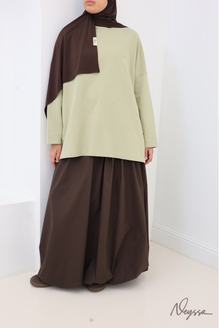 T-shirt sauge mi-long femme hijabi pour le sport | Neyssa