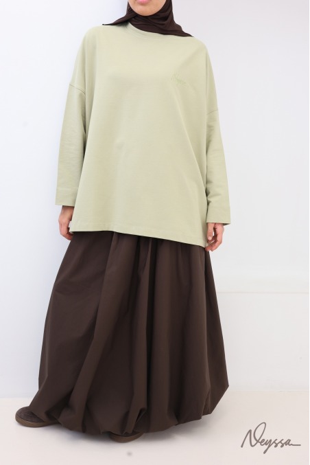 T-shirt sauge mi-long femme hijabi pour le sport | Neyssa