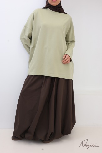 Sage Mid-Length Hijab Sportswear T-Shirt | Neyssa