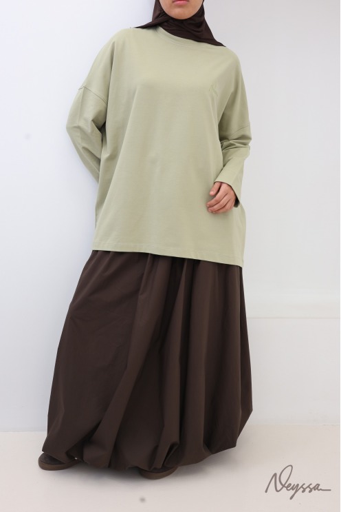 Sage Mid-Length Hijab Sportswear T-Shirt | Neyssa