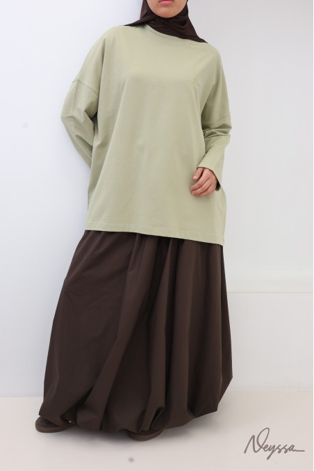 Sage Mid-Length Hijab Sportswear T-Shirt | Neyssa
