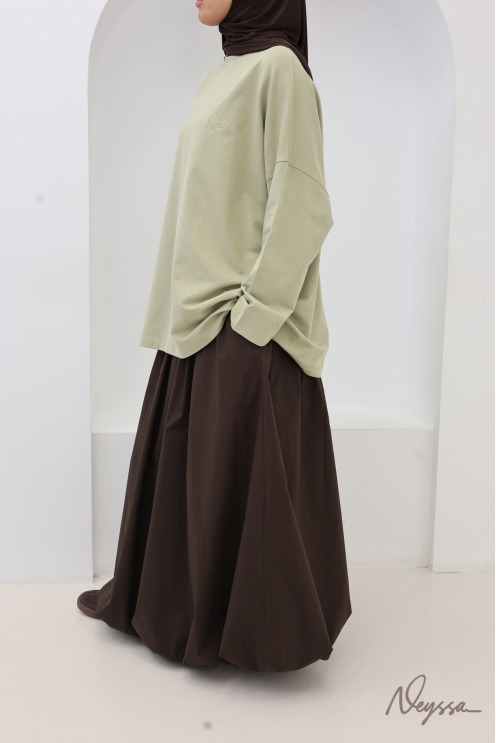Sage Mid-Length Hijab Sportswear T-Shirt | Neyssa