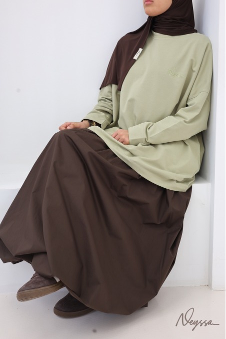 T-shirt sauge mi-long femme hijabi pour le sport | Neyssa