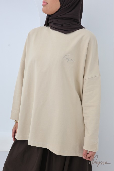 Langärmliges T-Shirt Sportswear Signature Neyssa – 100 % Baumwolle