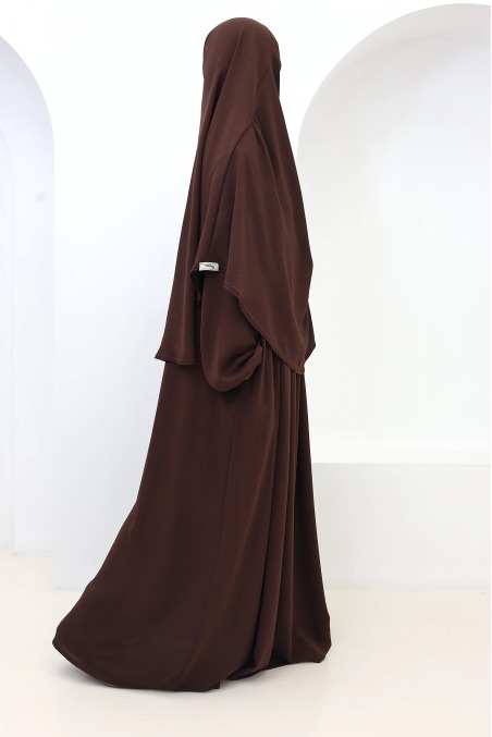 Tawaf Khimar Abaya Set Chocolate for Umrah | Neyssa