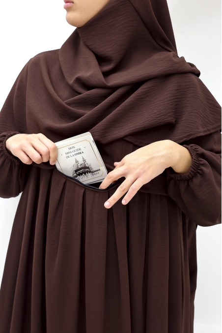Tawaf Khimar Abaya Set Chocolate for Umrah | Neyssa