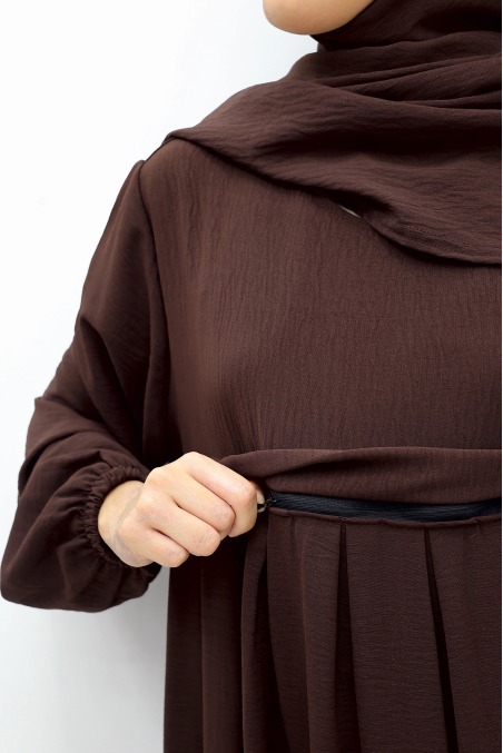 Tawaf Khimar Abaya Set Chocolate for Umrah | Neyssa
