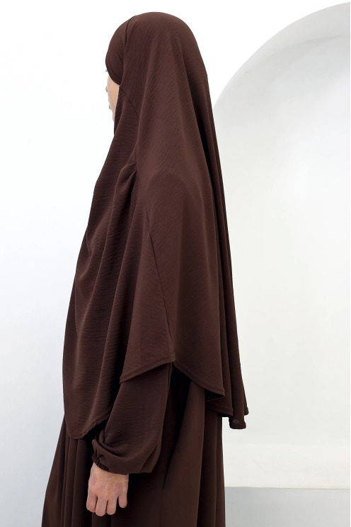 Tawaf Khimar Abaya Set Chocolate for Umrah | Neyssa