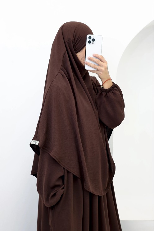 Abaya Khimar Set Tawaf Schokobraun für die Umrah | Neyssa