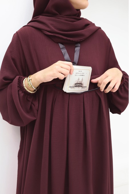 Abaya Khimar Set Tawaf Dunkelkirsche für die Umrah | Neyssa