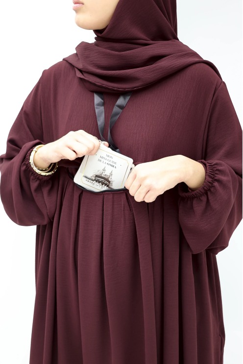 Abaya Khimar Set Tawaf Dunkelkirsche für die Umrah | Neyssa