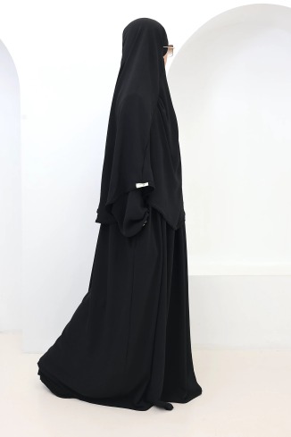 Abaya Khimar Set Tawaf Schwarz für die Umrah | Neyssa