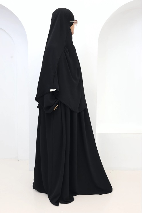 Abaya Khimar Set Tawaf Schwarz für die Umrah | Neyssa