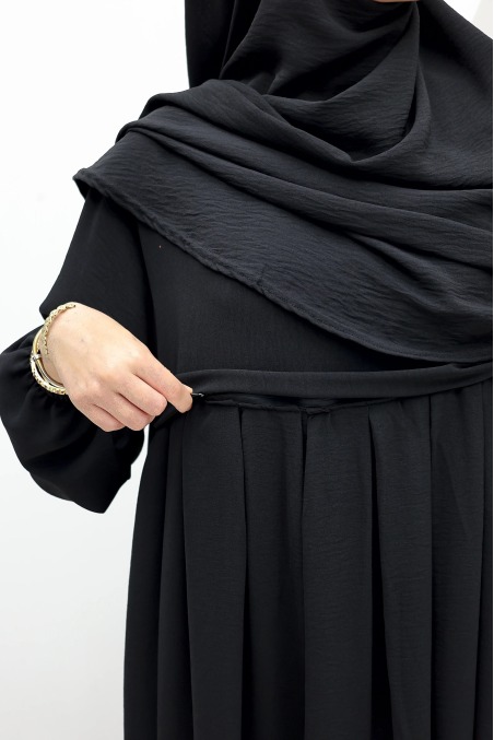 Ensemble abaya khimar Tawaf Noir pour la Omra | Neyssa