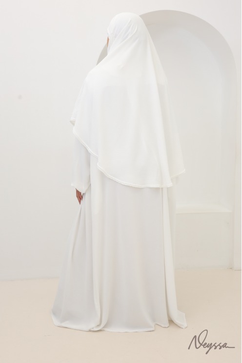 Tawaf Khimar Abaya Set Ivory for Umrah | Neyssa