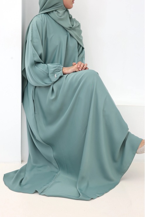 Salma Satin Dubai Abaya Mint Green | Neyssa