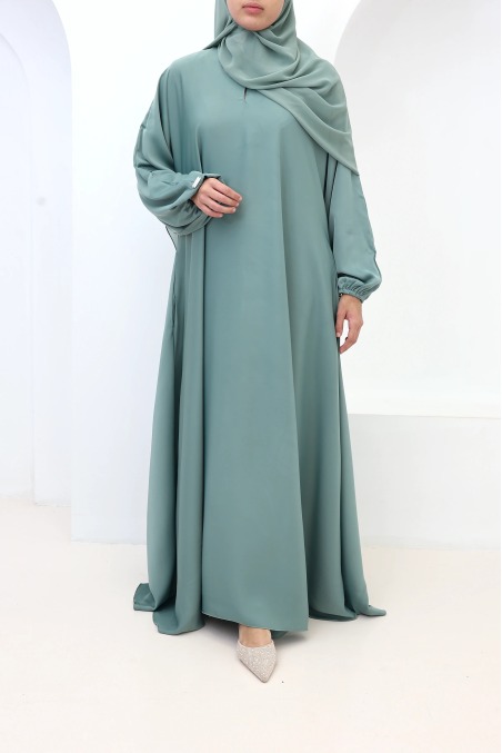 Salma Satin Dubai Abaya Mint Green | Neyssa