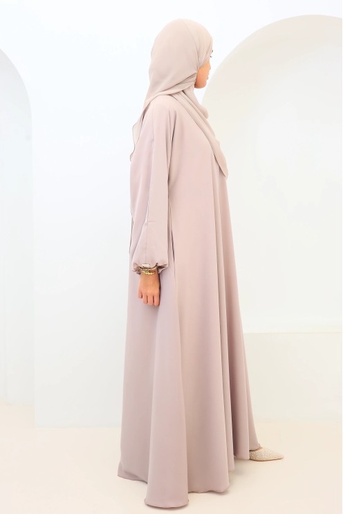 Salma Satin Dubai Abaya Pink Taupe | Neyssa