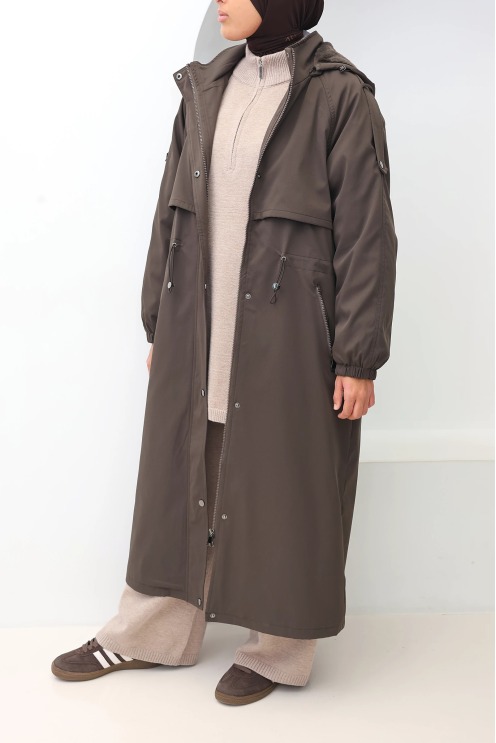 Damen-Parka Oslo Braun gefüttert, Hijab Mantel | Neyssa
