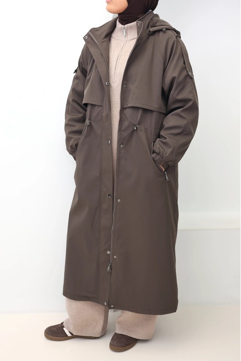 Damen-Parka Oslo Braun gefüttert, Hijab Mantel | Neyssa