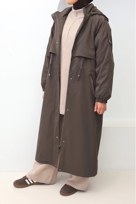 Parka fourrée femme Oslo Marron, capuche amovible | Neyssa