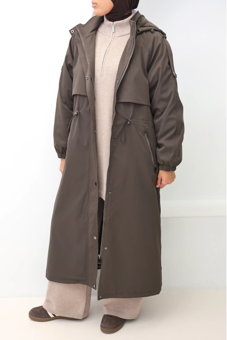 Parka fourrée femme Oslo Marron, capuche amovible | Neyssa